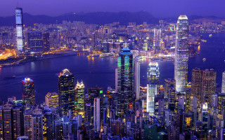 Tokyo night cityscape moon stars - cui bai free wallpaper