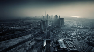 City tallbuildings traintrack cloudy sky - andreas gursky free wallpaper