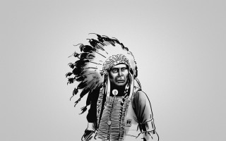 Native american headdress illustration comic - hat free wallpaper for desktop