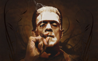 Man smoking cigarette smokestack gothic - arnie swekel free wallpaper