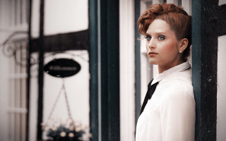 Red hair woman window scale - constanceanne parker free wallpaper