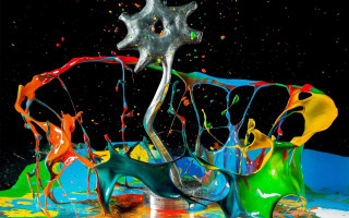 Colorful splash star abstract kinetic - kinetic free wallpaper
