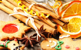Cookies orange slices cinnamon sticks - cookie free wallpaper
