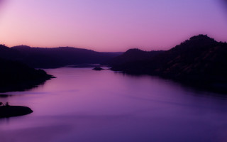 Lake purple sky mountains dusk - betye saar free wallpaper