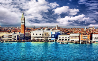 City water clock tower matte - canaletto free wallpaper