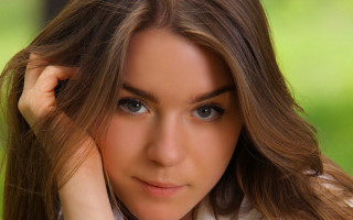 Woman longhair white shirt hands - anna hotchkis free wallpaper