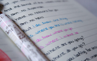 Pen notebook apple artist photo - analytical art free wallpaper