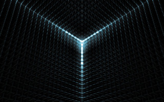 Dark bright light arrow holography - volumetric lighting free wallpaper