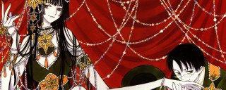 Couple people standing curtain beads - bead free wallpaper