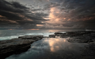 Australian tonalism matte painting cloudy - atmospheric lighting free wallpaper