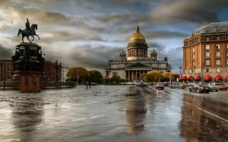 City street statue dome magic - a dome free wallpaper