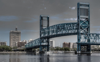 Eastasian bridge cityscape cloudy sky - elizabeth charleston free wallpaper
