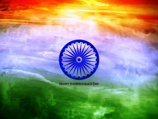 Colorful indian flag wheel happy - processed free wallpaper for desktop