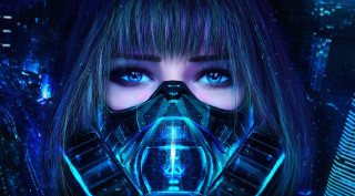 Cyberpunk futuristic woman city lights - cyberpunk style free wallpaper for desktop