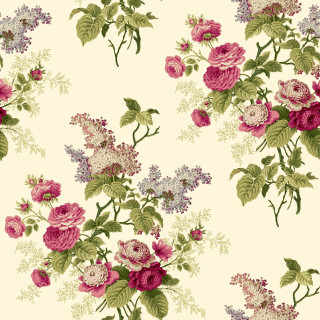Floral pattern pink purple cream - flemish free wallpaper for tablet