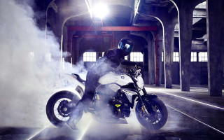 Man motorcycle smoke futurism digital - christian w. staudinger free wallpaper for desktop