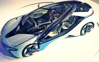 Futuristic car blue light scissors - a futuristic car free wallpaper