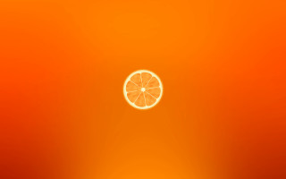 Orange slice minimalist 3d render 2 - a slice free wallpaper