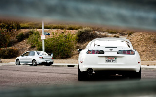 White car street scene person 2 - the street free wallpaper