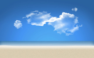 Beach blue sky white sand 3 - white cloud above free wallpaper for desktop