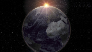 Earth center light starry sky - a picture of the earth free wallpaper