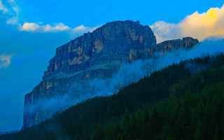 Mountain clouds mattepainting nature horizon - the top of it free wallpaper
