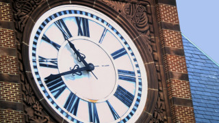 Large clock tower sky background - photorealistic imagery free wallpaper