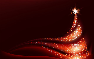 Red christmas tree star dark - line free wallpaper for desktop
