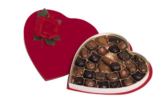 Heart box chocolates rose red - a red box free wallpaper