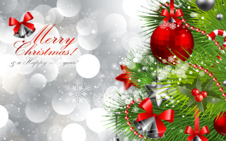 Christmas tree presents decorations snowflakes - decoration free wallpaper