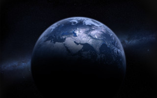 Earth space stars aurora moon 2 - a view of the earth free wallpaper