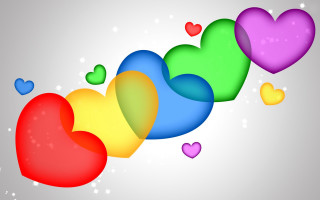 Colorful heart background hearts stars - heart free wallpaper for desktop