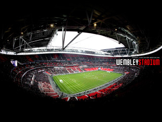 Wembley stadium soccer field view - fisheye len free wallpaper
