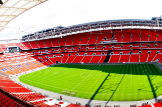 Stadium green field red seats 4 - the field free wallpaper