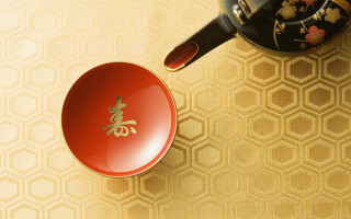 Teapot cup gold background red - a gold background free wallpaper