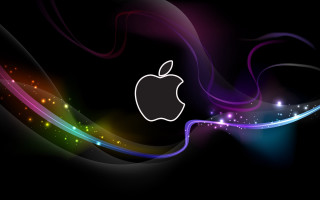 Apple logo wave light abstract - a apple logo free wallpaper