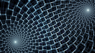 Blue spiral white dots black 2 - white dot free wallpaper