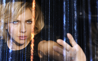 Woman rainy window hologram eve - behind her head free wallpaper