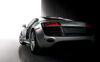 Silver sports car dark room 11 - a light free wallpaper