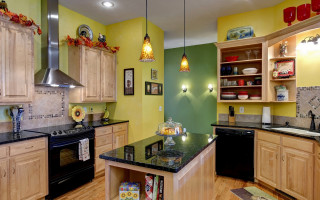 Kitchen black stove arts crafts - a kitchen free wallpaper