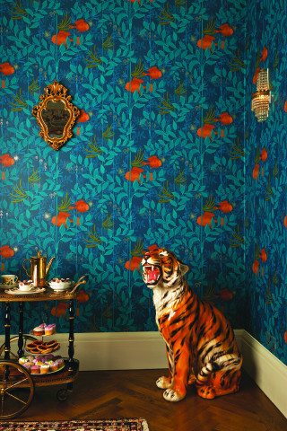 Tiger sitting room wallpaper table - a mirror free wallpaper for mobile