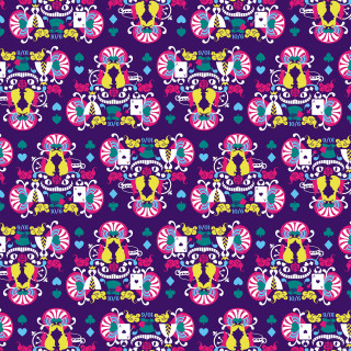 Colorful hearts flowers purple blue - a colorful pattern free wallpaper for tablet