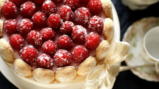 Raspberry cream dessert tea florianne - a dessert free wallpaper