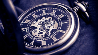Steampunk pocketwatch silverframe roman numeral - clock free wallpaper