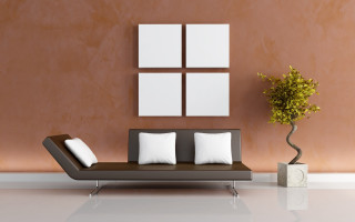 Modern living room couch plant - neutral free wallpaper for desktop