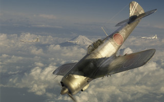 Silver airplane clouds mountains sunset - a silver airplane free wallpaper