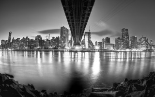 City skyline bridge night lights 4 - ansel adams free wallpaper for desktop