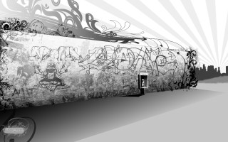 Graffiti wall phone booth city - eddie mendoza free wallpaper