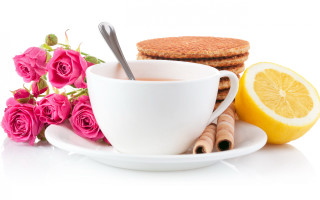 Tea cup flowers cookies digital - a cup of tea free wallpaper