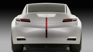 Silver car red stripe tailpipes - ue 5 free wallpaper